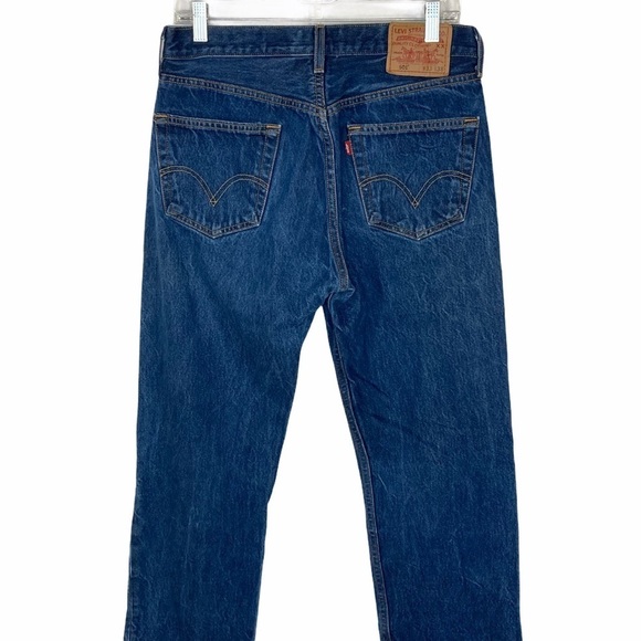 Levi’s Dark Wash 501 Straight Leg Men’s Jeans - Picture 5 of 13